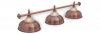 Бильярдный светильник Кроун 3 плафона (красная бронза)