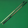 Бильярдный кий для русского бильярда Классик двусоставной, 16 запилов (черный граб, граб)
