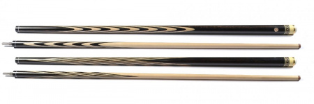 Кий для русского бильярда двухсоставной, запил-классика 6+4 (эбен, граб)